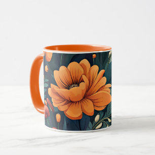 Farbiges Muster der Blume Tasse