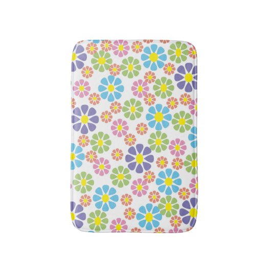 Farbiges Muster der Blumenkunst Badematte (Vorderseite Vertikal)