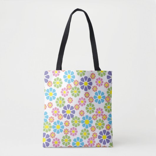 Farbiges Muster der Blumenkunst Tasche (Vorderseite)