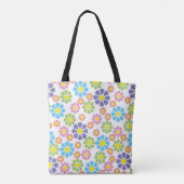 Farbiges Muster der Blumenkunst Tasche (Rückseite)
