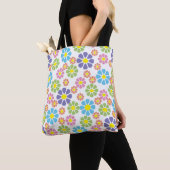 Farbiges Muster der Blumenkunst Tasche (Von Nahem)