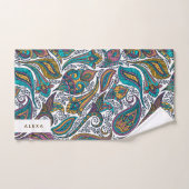 Farbiges Muster der ethnischen Blumenpaisley Badhandtuch Set (Handtuch)