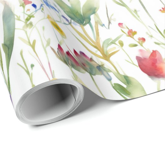 Farbiges Muster der Frühlingsmuster Geschenkpapier (Rolleneckpunkt)