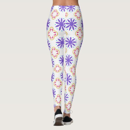 Farbiges Muster der geometrischen Struktur der Flo Leggings (Rückseite)