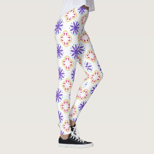 Farbiges Muster der geometrischen Struktur der Flo Leggings (Rechts)