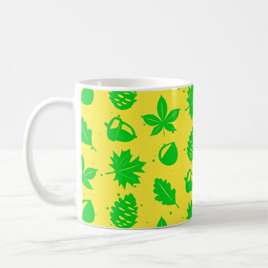 Farbiges Muster der grafischen Natur Kaffeetasse (Links)