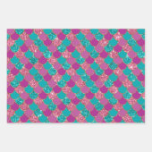 Farbiges Muster der Meerjungfrauen Geschenkpapier Set (Vorderseite 2)