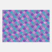 Farbiges Muster der Meerjungfrauen Geschenkpapier Set (Vorderseite)