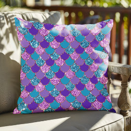 Farbiges Muster der Meerjungfrauen Kissen
