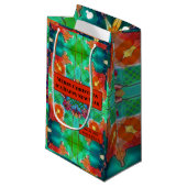 Farbiges Muster der modernen geometrischen Wasserf Kleine Geschenktüte (Vorderseite Schrägansicht)