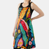 Farbiges Muster der Otomi-Floral Schürze (InSitu)