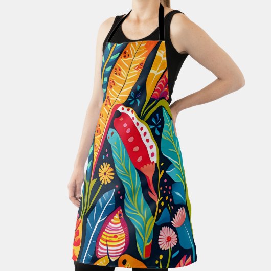 Farbiges Muster der Otomi-Floral Schürze (InSitu)