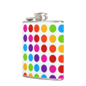 Farbiges Muster der Regenbogenkreise Flachmann (Links)