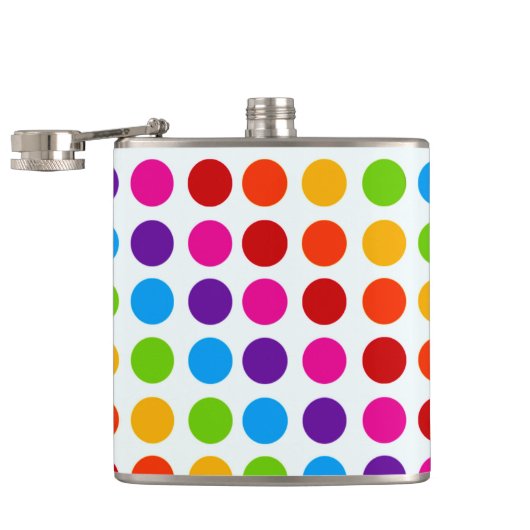 Farbiges Muster der Regenbogenkreise Flachmann (Geöffnet)