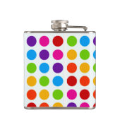 Farbiges Muster der Regenbogenkreise Flachmann (Rückseite)