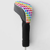 Farbiges Muster der Regenbogenkreise Golf Headcover (angewinkelt)