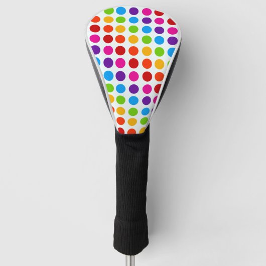 Farbiges Muster der Regenbogenkreise Golf Headcover (Vorderseite)