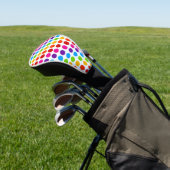 Farbiges Muster der Regenbogenkreise Golf Headcover (In SItu)