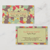 Farbiges Muster der Retro-Kreise Visitenkarte (Vorne/Hinten)
