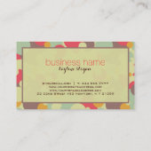 Farbiges Muster der Retro-Kreise Visitenkarte (Rückseite)