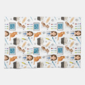 Farbiges Muster des ärztlichen Tierarztes Vet DVM Geschirrtuch (Horizontal)