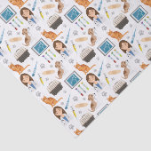 Farbiges Muster des ärztlichen Tierarztes Vet DVM Seidenpapier (Ausschnitt)