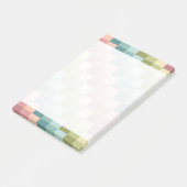 Farbiges Muster des Regenbogengitters Post-it Klebezettel (angewinkelt)