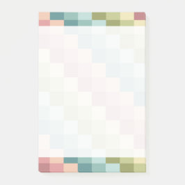 Farbiges Muster des Regenbogengitters Post-it Klebezettel