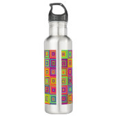 farbiges Muster Edelstahlflasche (Rückseite)