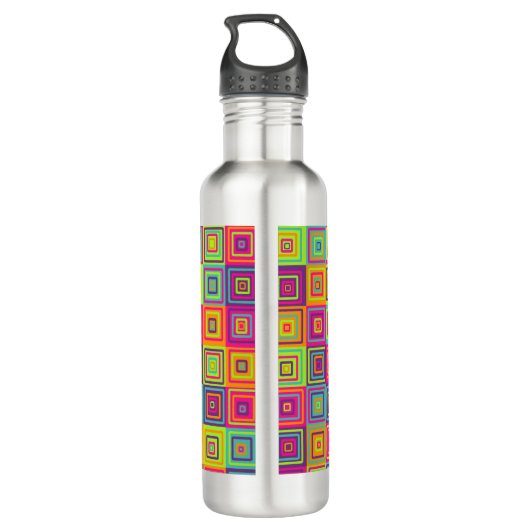 farbiges Muster Edelstahlflasche (Rückseite)