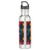 Farbiges Muster Edelstahlflasche (Rückseite)