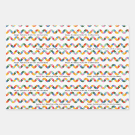 Farbiges Muster eines benutzerdefinierten Textes m Geschenkpapier Set