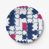 Farbiges Muster, elegant Pappteller (Vorderseite)