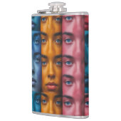 Farbiges Muster Flachmann (Links)