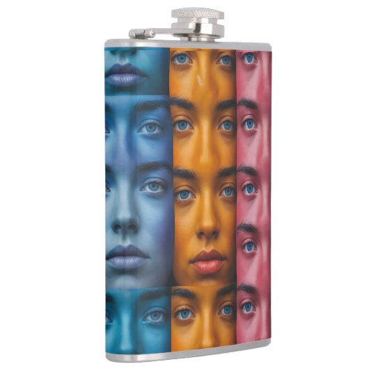 Farbiges Muster Flachmann (Rechts)