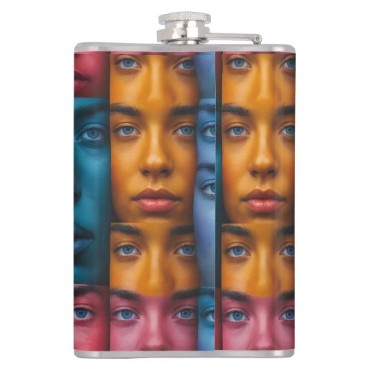 Farbiges Muster Flachmann (Rückseite)