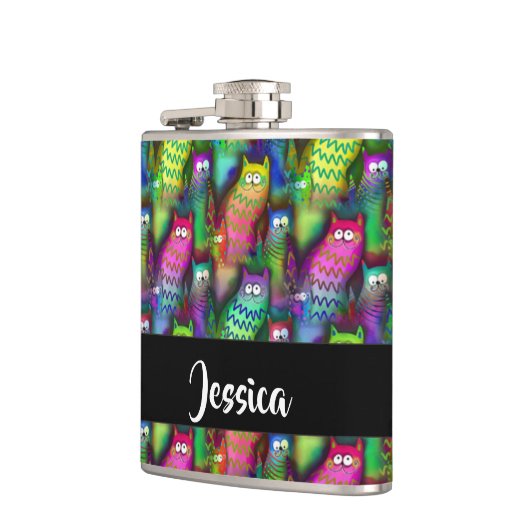 Farbiges Muster Flachmann (Links)