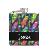 Farbiges Muster Flachmann (Vorderseite)