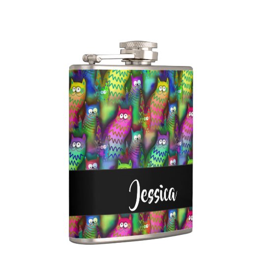 Farbiges Muster Flachmann (Rechts)