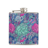 Farbiges Muster Flachmann (Vorderseite)