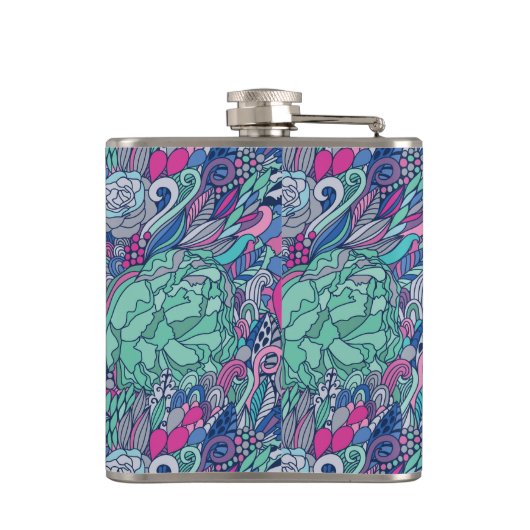 Farbiges Muster Flachmann (Rückseite)