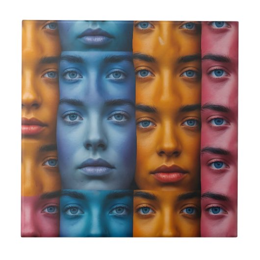 Farbiges Muster Fliese (Vorderseite)