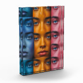 Farbiges Muster Fotoblock (Links)