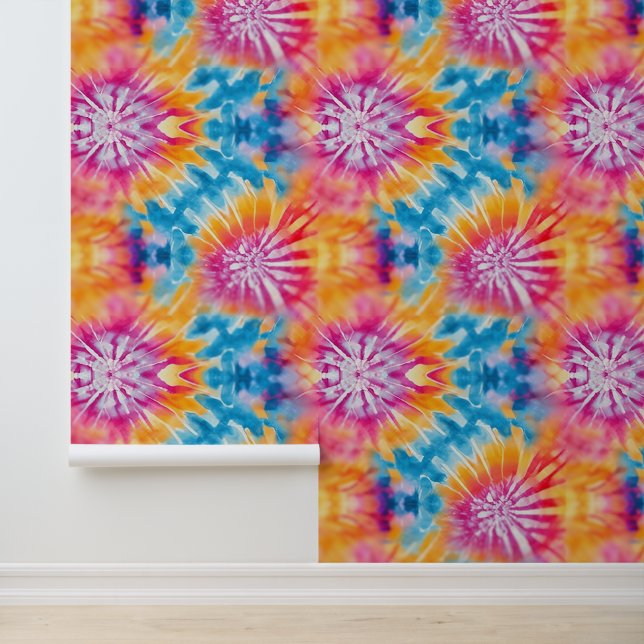 Farbiges Muster für Abstrakte Gefärbte Krawatte Tapete (Anwendung)