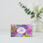 Farbiges Muster für die Blume im Frühjahr Visitenkarte (Stehend Vorderseite)