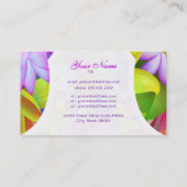 Farbiges Muster für die Blume im Frühjahr Visitenkarte (Rückseite)