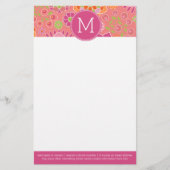 Farbiges Muster für die Blütenpracht Briefpapier (Vorderseite)