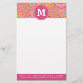 Farbiges Muster für die Blütenpracht Briefpapier (Vorderseite)