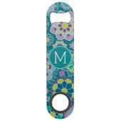 Farbiges Muster für die Blütenpracht Speed Flaschenöffner (Rückseite)