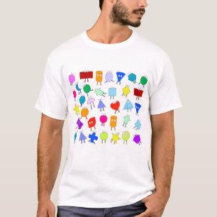 Farbiges Muster für geometrische 2D- und 3D-Formen T-Shirt